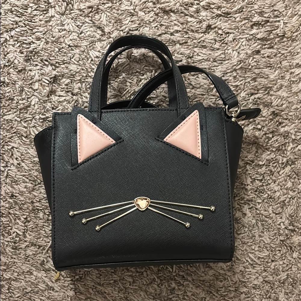 Black Cat Face Handbag